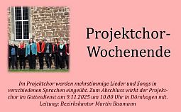Projektchor-Wochenende 7.11. bis 9.11.25