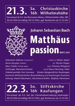 Matth&auml;uspassion am 22.03.36